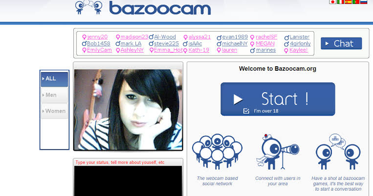 Bazoocam random webcam conversation showcase